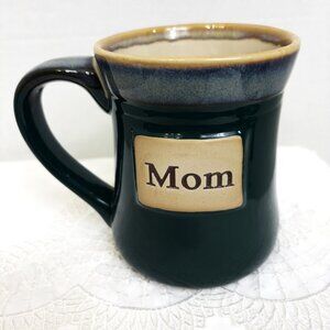 Handcrafted Tumbleweed Pottery “Mom”  Drip Glaze 16 Oz  Mug Cup